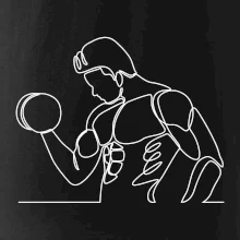 Fitness muž jedným ťahom Fitness muž jedným ťahom