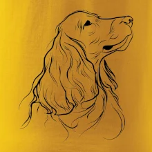 Anglický kokeršpaniel čierna kresba