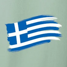 Grécko vlajka - štetkou