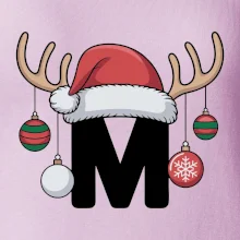 Vianočné rodinné tričká - písmeno a čiapka