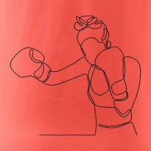 Žena boxerka jedným ťahom