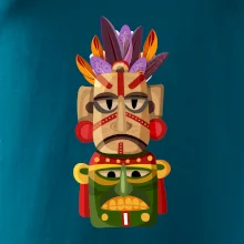 Mayová maska s perím