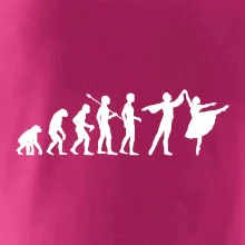 Evolúcia tanec - muž a žena so sukňou