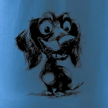 Čiernobiela karikatúra jazvečík