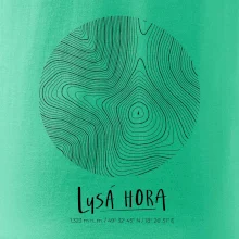 Lysá hora - vrstevnice v kruhu