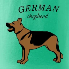 Nemecký ovčiak - hnedý s nápisom Nemecký ovčiak - hnedý s nápisom