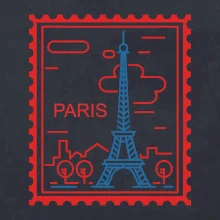 Paríž známka jednoduchá