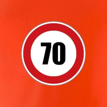 Dopravná značka - obmedzenie rýchlosti 70