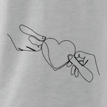 Dve ruky a srdce jedným ťahom