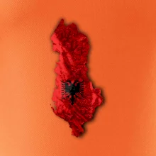 Mapa Albánsko reliéf hôr