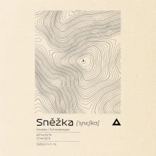 Snežka - vrstevnice v obdĺžniku