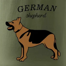 Nemecký ovčiak - hnedý s nápisom