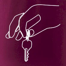 Kľúče a ruka jedným ťahom