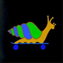 Šnek na skateboardu (Moňas)