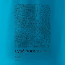 Lysá hora - vrstevnice v obdĺžniku