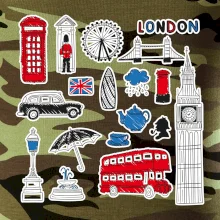 Velká Británie - kreslené ikonky