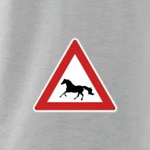 Dopravná značka - Pozor kôň bežiaci