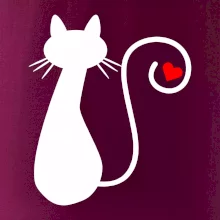 Zamilovaná mačka chvostík