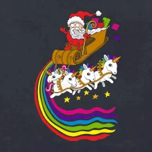 Santa a jednorožce (Pecka design)