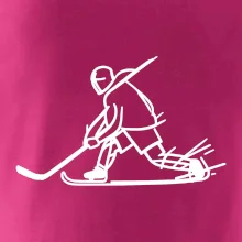 Kreslený hokejista tučnou fixkou