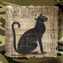 Egyptské hieroglyfy mačka