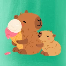 Kapybara so zmrzlinou