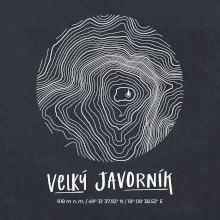 Velký Javorník (Beskydy) - vrstevnice v kruhu