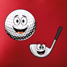 Parové tričko - Golfová palica a loptička