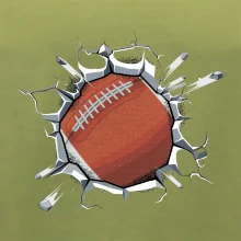 Americký futbal lopta v triku