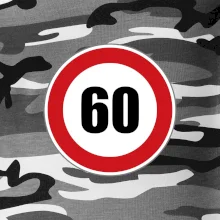 Dopravná značka - obmedzenie rýchlosti 60