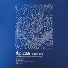 Špičák - vrstevnice v obdĺžniku