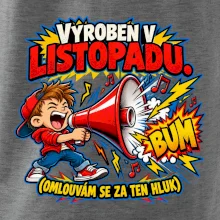 Vyroben v listopadu hlučný kluk s červeným megafonem