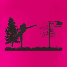 Disc golf - žena čierny obrázok