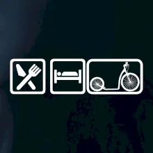 Eat sleep kolobežka veľké a malé koleso