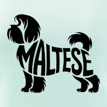 Maltézsky psík nápis v tele