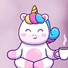 Yoga - jednorožec káva