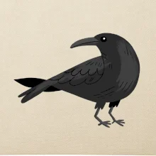 Vrana kreslená (studio-arte.cz)