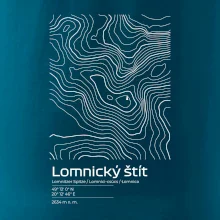 Lomnický štít - vrstevnice v obdĺžniku