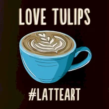 Love tulips - latteart (Radek Pilař ART)