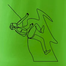 Lezec na skale jedným ťahom