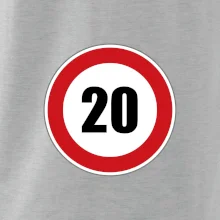 Dopravná značka - obmedzenie rýchlosti 20 Dopravná značka - obmedzenie rýchlosti 20