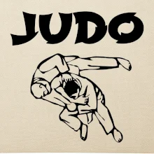 Judo nápis + postavy