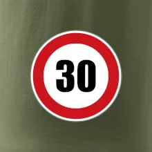 Dopravná značka - obmedzenie rýchlosti 30 Dopravná značka - obmedzenie rýchlosti 30