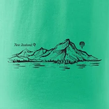 Nový Zéland nápis a hory Aoraki - Mount Cook Nový Zéland nápis a hory Aoraki - Mount Cook