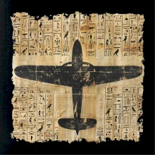 Egyptské hieroglyfy lietadlo
