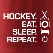 Pozemný hokej eat sleep repeat