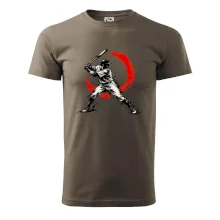 Baseballový pálkař japonská tušová malba