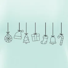 Rodinné vianočné tričká - Vianočné ozdoby na povrázku Rodinné vianočné tričká - Vianočné ozdoby na povrázku