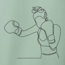 Žena boxerka jedným ťahom