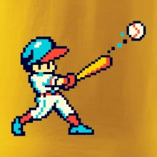 Baseballový hráč pixel art